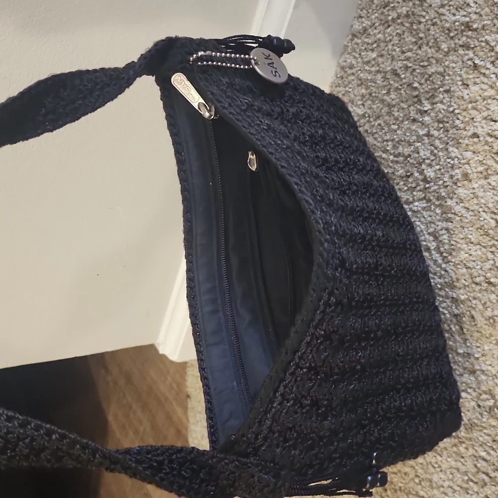 The Sak Black Crochet Crossbody Bag - Picture 6 of 15